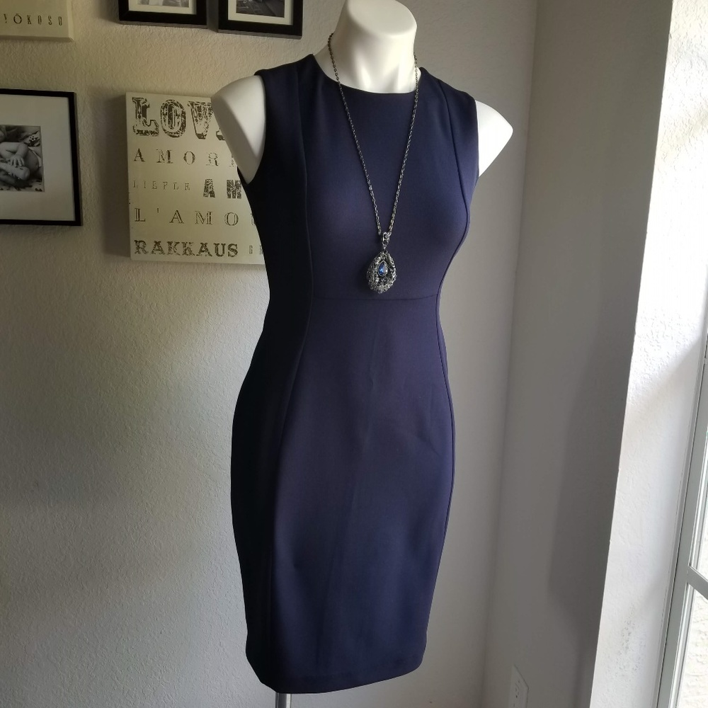 Navy CK Sheath Dress